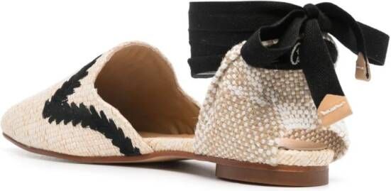 Castañer Espadrilles met borduurwerk Beige