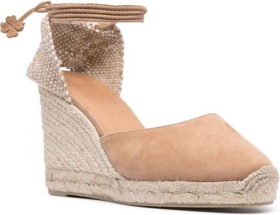 Castañer Espadrilles met sleehak Beige