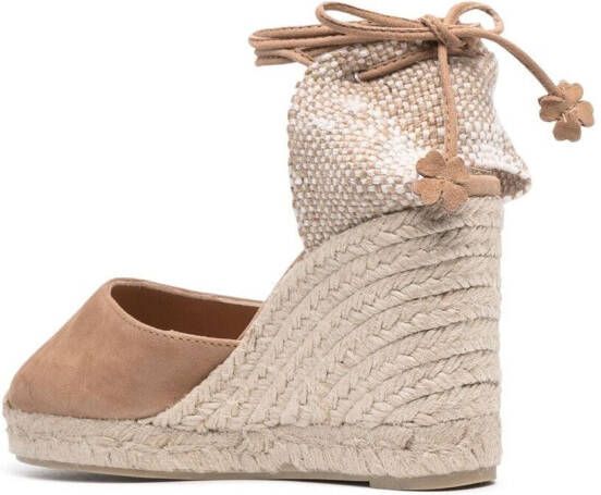 Castañer Espadrilles met sleehak Beige