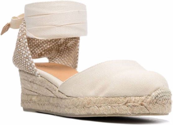 Castañer Espadrilles met sleehak Beige