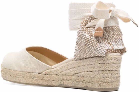 Castañer Espadrilles met sleehak Beige