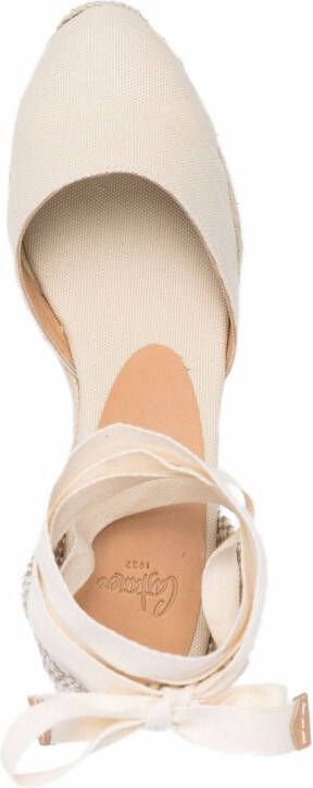 Castañer Espadrilles met sleehak Beige