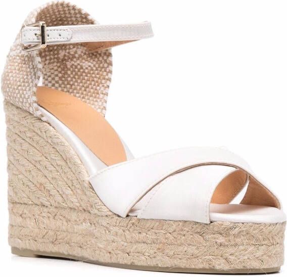 Castañer Espadrilles met sleehak Beige