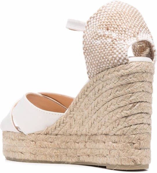 Castañer Espadrilles met sleehak Beige