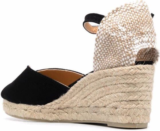 Castañer Espadrilles met sleehak Zwart