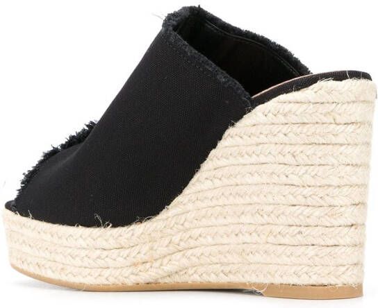 Castañer Fama espadrilles met sleehak Zwart