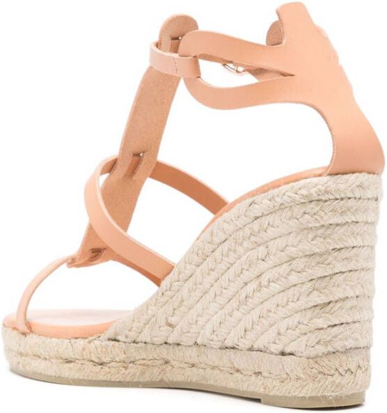 Castañer Espadrilles met sleehak Beige