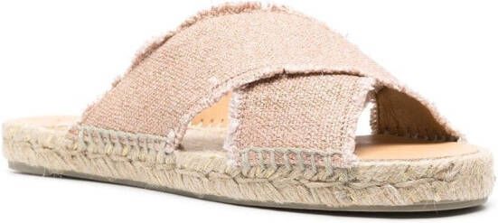 Castañer Palmera raffia sandalen Goud