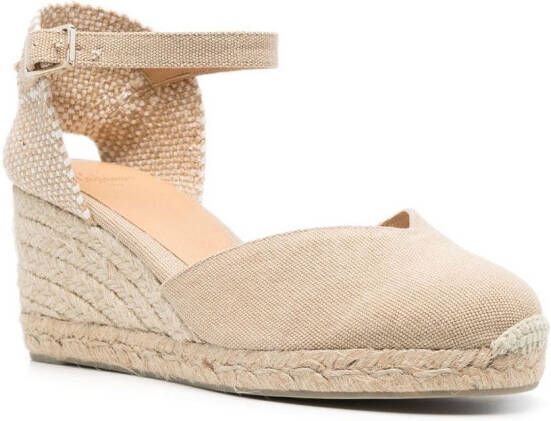 Castañer Espadrilles met sleehak Beige