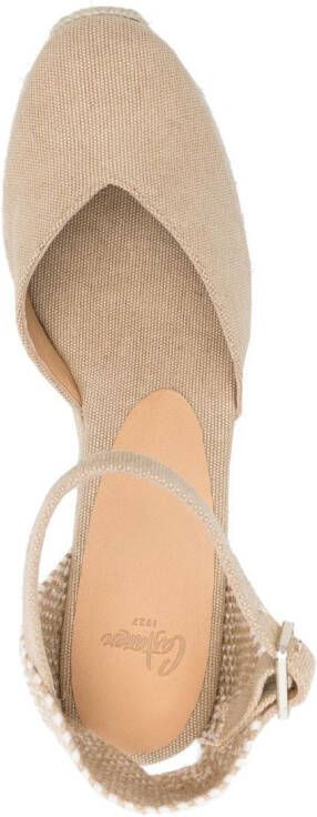 Castañer Espadrilles met sleehak Beige