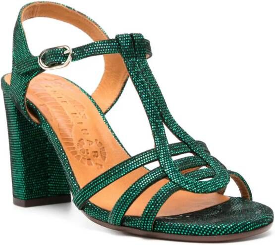 Chie Mihara Babi 75 mm suède sandalen Groen