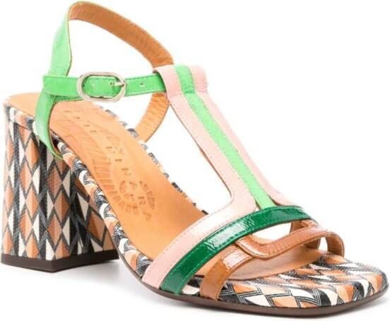 Chie Mihara Piyata 70mm leren sandalen Groen