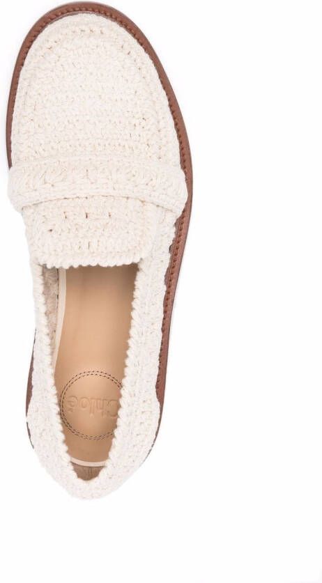 Chloé Geweven loafers Beige