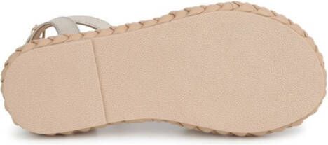 Chloé Kids Sandalen met gevlochten zool Goud