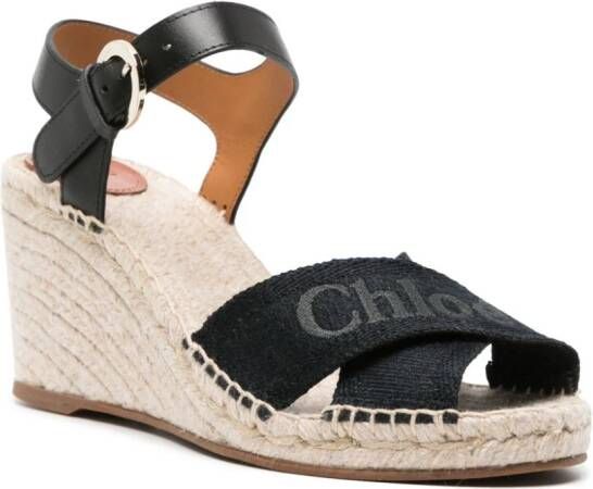 Chloé Espadrilles met geborduurd logo Zwart