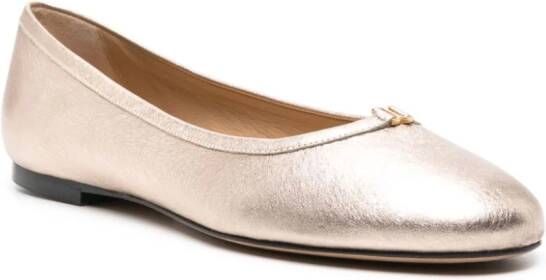 Chloé Marcie ballerina's met metallic-effect Goud