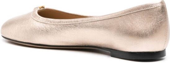 Chloé Marcie ballerina's met metallic-effect Goud