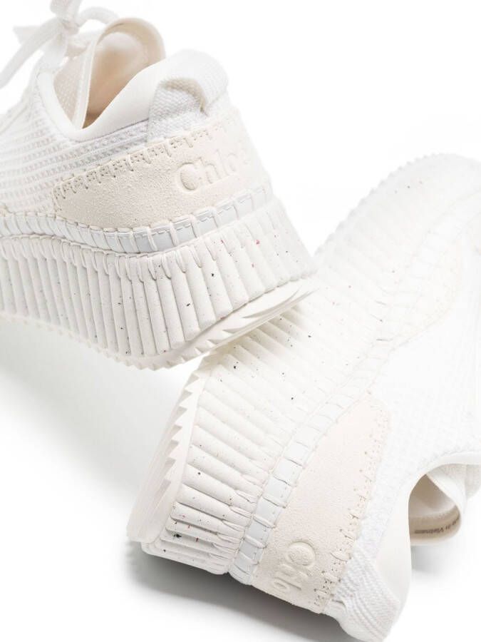 Chloé Nama sneakers met plateauzool Wit