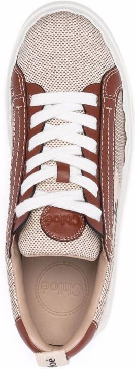 Chloé Woody low-top sneakers Beige