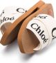 Chloé Woody slippers met logo Wit - Thumbnail 2