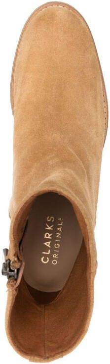 Clarks Originals Enkellaarzen met ritssluiting Beige