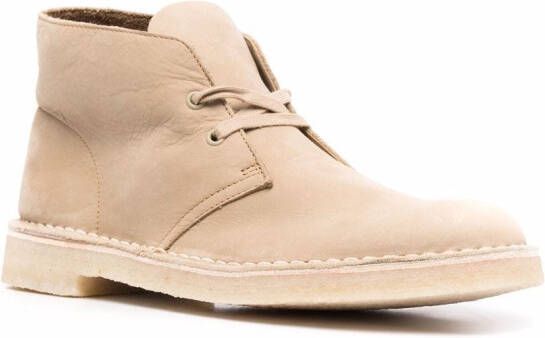 Clarks Originals Leren enkellaarzen Beige