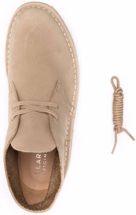 Clarks Originals Leren enkellaarzen Beige