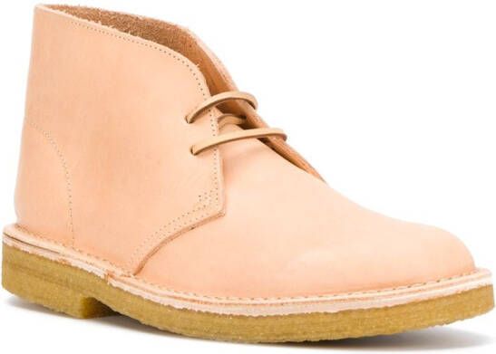 Clarks Originals Leren enkellaarzen Beige