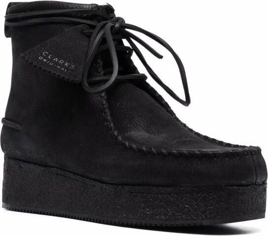 Clarks Originals Wallabee leren laarzen Zwart