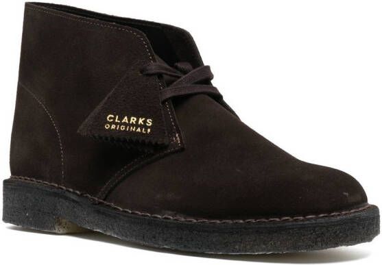 Clarks Suède veterlaarzen Bruin