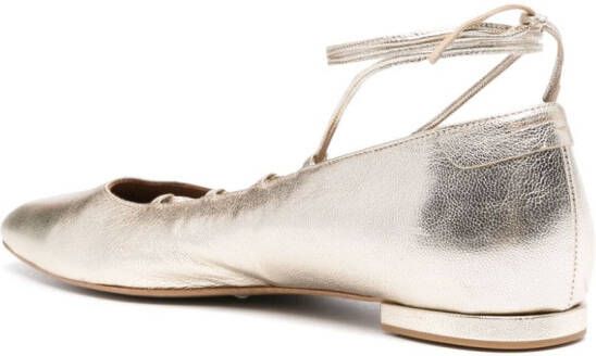 Claudie Pierlot Ballerina's met metallic-effect Goud