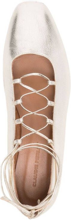 Claudie Pierlot Ballerina's met metallic-effect Goud