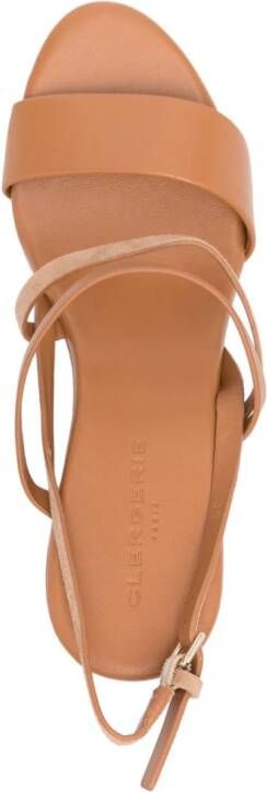 Clergerie Vogue leren sandalen Bruin