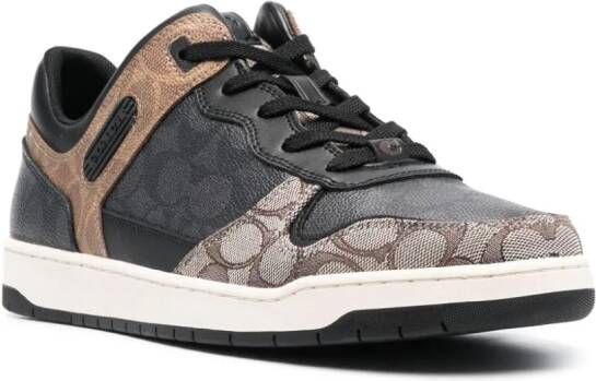 Coach C201 sneakers met monogram Zwart