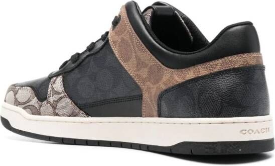 Coach C201 sneakers met monogram Zwart