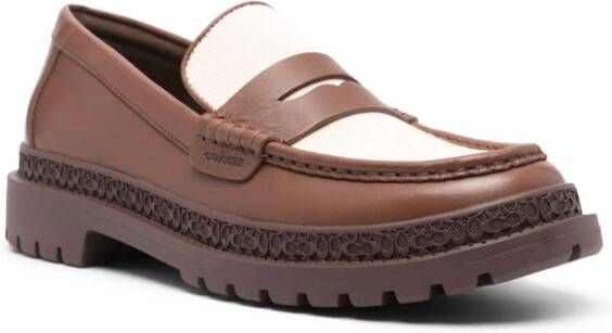 Coach Cooper leren loafers Bruin