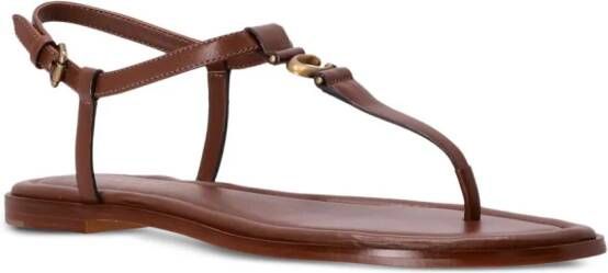 Coach Jessica leren sandalen Bruin