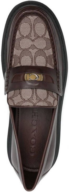 Coach Loafers met jacquard Bruin