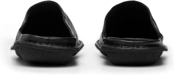 Comme des Garçons Homme Leren slippers Zwart