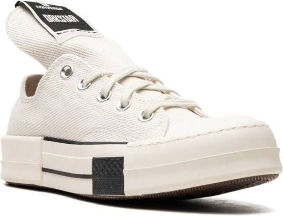 Converse DRKSTAR OX "Rick Owens DRKSHDW Egret" sneakers Wit