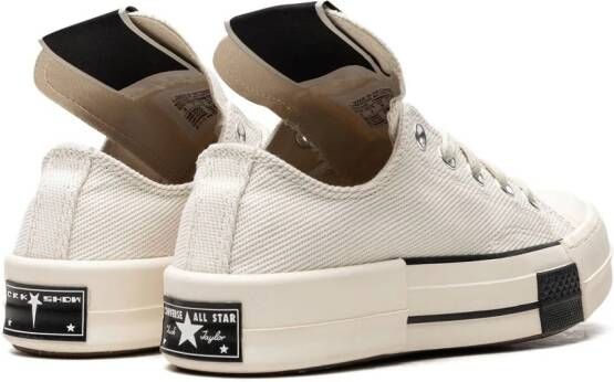 Converse DRKSTAR OX "Rick Owens DRKSHDW Egret" sneakers Wit