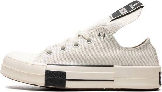 Converse DRKSTAR OX "Rick Owens DRKSHDW Egret" sneakers Wit