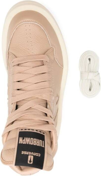 Rick Owens DRKSHDW Turbowpn leren sneakers Beige