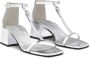 Courrèges Leren sandalen met dubbele gesp Zilver - Thumbnail 2