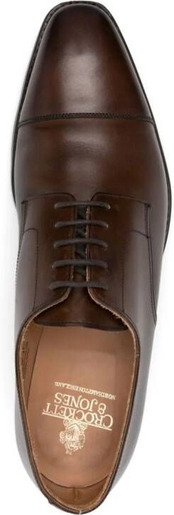 Crockett & Jones Norwich leren derby schoenen Bruin