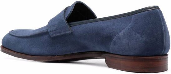 Crockett & Jones Suède loafers Blauw
