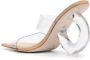 Cult Gaia 90mm transparent high-heel mules Beige - Thumbnail 3