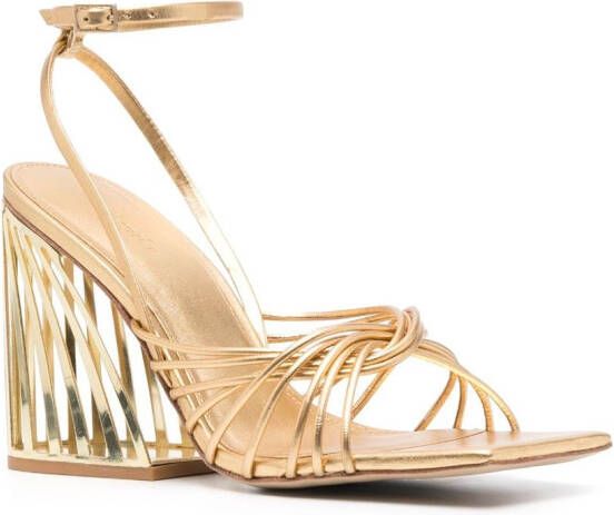 Cult Gaia Inka leren sandalen Goud