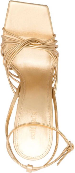 Cult Gaia Inka leren sandalen Goud