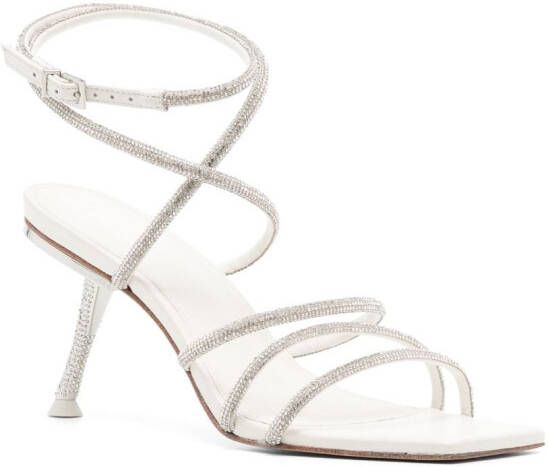 Cult Gaia Isa leren sandalen Zilver